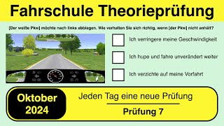 🚘 Führerschein Theorieprüfung Klasse B 🚗 Oktober 2024  Prüfung 7🎓📚 [upl. by Mit]