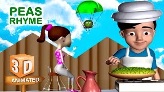 Peas Rhyme  Nursery Rhymes With Lyrics For Kids  Vegetable Rhymes  Rhymes 3D Animation [upl. by Eislel]