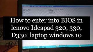 How to enter into BIOS in lenovo Ideapad 320 330 D330 laptop windows 10 shorts [upl. by Yslek]