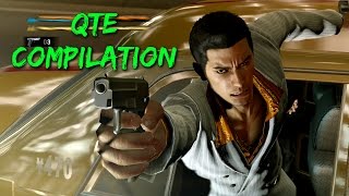 Yakuza 0  QTE amp Action Sequences Compilation [upl. by Asoral455]