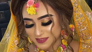 haldi bridal makeup tutorial  Nadias makeover [upl. by Burkley]