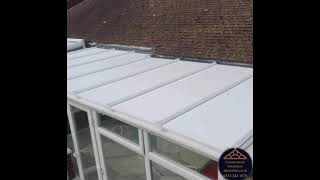 Conservatory roof replacement with insulated roof [upl. by Nnayr]