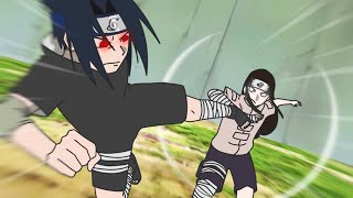 If Sasuke vs Neji  chunin exams  animation [upl. by Adnovoj]