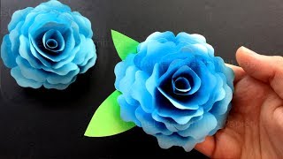 Rose basteln mit Papier  Bastelideen DIY Geschenke selber machen  Origami Blumen falten [upl. by Feldman]