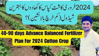 Best Fertilizer Plan For 2024 Cotton Crop  Kapas ka Khadon Ka Shedul  4090 days Cotton Ferti plan [upl. by Proulx]