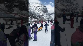 Skiing Accident in Manali😳A Must Watch Video😝🤣funnyshorts shortsviral [upl. by Etiuqal]