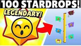 Brawl stars 100x STAR DROPS OPENING on STACKED ACCOUNT [upl. by Letrice742]