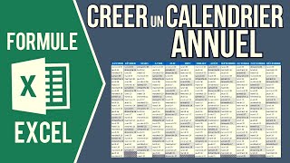 EXCEL  CRÉER UN CALENDRIER ANNUEL AUTOMATIQUE 📅  Fichier à télécharger [upl. by Ennairac]