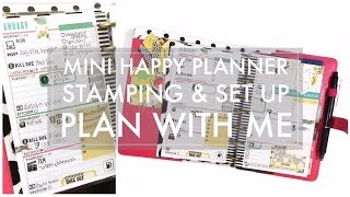 Stamping Plan with Me amp Mini Happy Planner Set Up  516vlogs [upl. by Sirref]