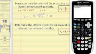 Effective Yield for Compounded Interest [upl. by Aduhey]