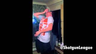 Funny Drunk Guy Shotguns a Beer FAST [upl. by Asiuqram]