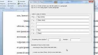 APA Tutorial Typing References and Citations in Word 2010 [upl. by Andrej]