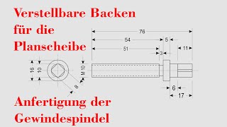 Planscheibe Anfertigung der Gewindespindeln für die Backen auf Bernardo Profi 600 G und BF 30 G [upl. by Yluj459]