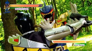 Funny Deathryuger VS Kyoryuger TEAM With HEALTH BARS [upl. by Llyrad442]