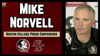 Mike Norvell Boston College Postgame Press Conference  FSU Football  Warchant TV FSU [upl. by Ahsitul915]