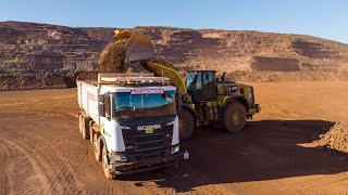 Scanias autonomous truck driving in Rio Tintos mine in Australia [upl. by Aniham]