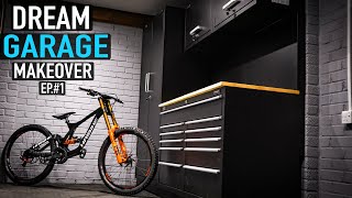 BUILDING MY DREAM GARAGE EP1 BIKE CAVE LOCKDOWN PROJECT [upl. by Wakerly]