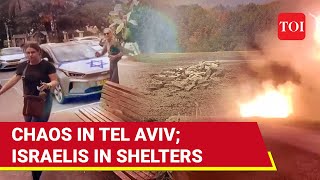 Central Israel Highway Damaged In Hezbollah Missile Attack Chaos In Tel Aviv  Watch [upl. by Farly]