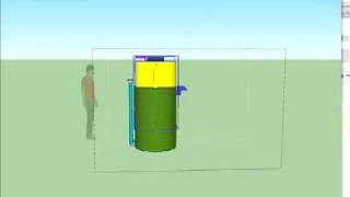 Animation of a simple telescoping biogas digester [upl. by Lehet]