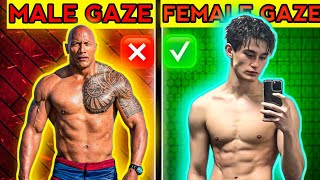 Male Gaze vs Female Gaze  Attractiveness [upl. by Ithnan824]