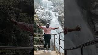 Thenmala palaruvi water falls 💕  travel love waterfall thenmala palaruvi kollam [upl. by Anaujahs]