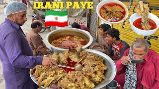 INCREDIBLE IRANI 🇮🇷 PAYE RECIPE IN PAKISTAN  70 YEARS OLD IRANI SIRI PAYE DHABA  PAKISTANI FOOD [upl. by Annaiel]