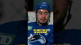 Quinn Hughes’ Dad Plays To Win 😂 [upl. by Arolf645]