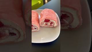 Strawberry Crepe Roll Cake Recipe ⬆️ [upl. by Li573]