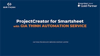 ProjectCreator for Smartsheet [upl. by Odnala]