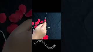 Ideas for fresh flowers rose petal hairstylerose heck hairstyletutorial [upl. by Odrareg]