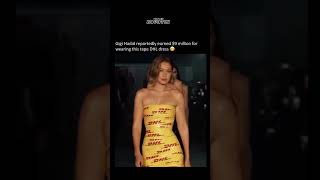 Gigi Hadid made 9 million wearing DHL Dress 🗿 [upl. by Crofoot]