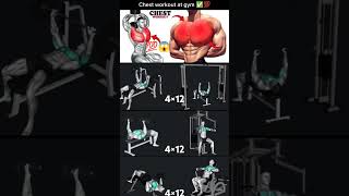 Best chest workout at Gym ✅🔥 6exercise gymworkout sorts vairal ✅ [upl. by Onateag]