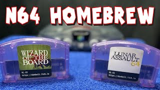 N64 Homebrew Games Lunar Assault 64 amp Wizard of the Board [upl. by Seuguh586]