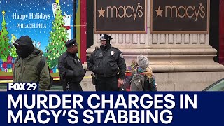 Macys stabbing Tyrone Tunnell charged in security guards slaying in Philly store [upl. by Otxis571]