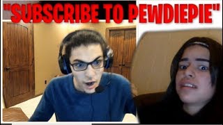 YELLING SUBSCRIBE TO PEWDIEPIE At People To STOP TSeries Omegle Trolling [upl. by Nesbitt]