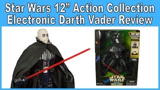 Star Wars Action Collection 12quot Electronic Darth Vader with Removable Helmet Review [upl. by Adnohsak721]