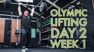 Olympic Lifting Day 2 Week 1 of My 6Week Cycle [upl. by Eneri]