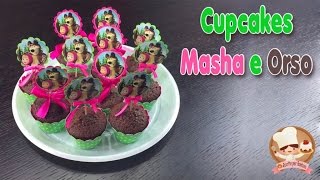 CUPCAKE AL CIOCCOLATO DI MASHA E ORSO  Facile ricetta per il tuo bambino  Idee per il party [upl. by Soneson864]