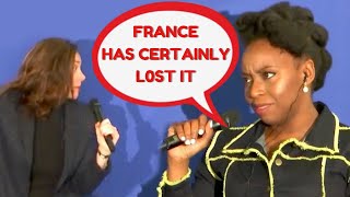 Famous African Writer Chimamanda Adichie Shuts a French Journalist Asking Racist Question [upl. by Nayr852]