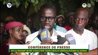 POINT DE PRESSE INTERCOALITION TAKKUWALLU SAMM SA KADDU PAR MBAYE FALL Version Wolof [upl. by Eugilegna521]