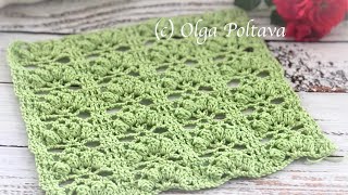 How to Crochet a Lacy Stitch with Popcorns Mercerized Cotton Yarn Crochet Video Tutorial [upl. by Akital573]