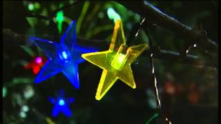 50 LED Multi Coloured Star Solar String Lights [upl. by Ondrej720]