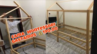 FIZEMOS UMA CAMA CASINHA  MONTESSORIANA diy montessori marcenaria [upl. by Christoforo823]