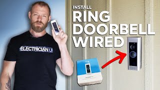 How To Install a Ring Video Doorbell Wired  From an Electrician [upl. by Ashleigh]