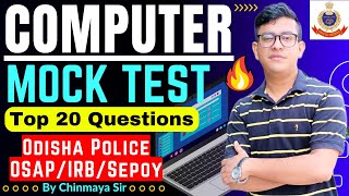 Computer Mock TestOSAPIRBSepoy ExamOdisha PoliceSelected Computer QuestionsBy Chinmaya SirOP [upl. by Yllet393]