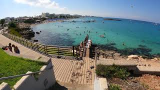 Walking tour in Protaras Beach Cyprus  Walking 4k 6o fps GoPro 9 Walkingvideo part 2 [upl. by Bilac923]