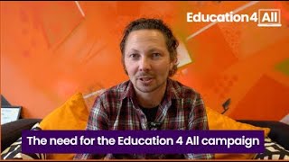 James Hall discusses the need for the Education 4 All campaign [upl. by Shayna]