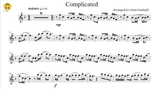 Complicated by Avril Lavigne Flue Solo with Piano AccompanimentSheets [upl. by Hairabez565]