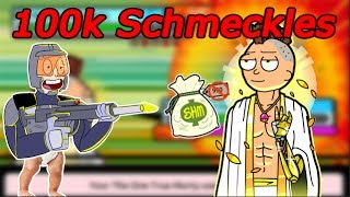 Pocket Mortys  How To Get 100k Schmeckles In Less Than 40 Minutes [upl. by Kentigera226]