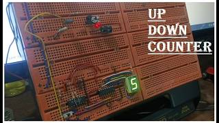 UPDOWN COUNTER using 74LS192 74LS47 [upl. by Haney]